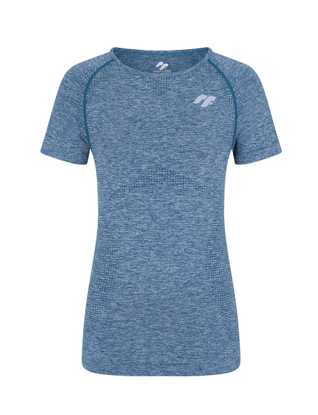 Infinite Seamless T-Shirt - Prussian Blue, Women's Gym T-Shirt