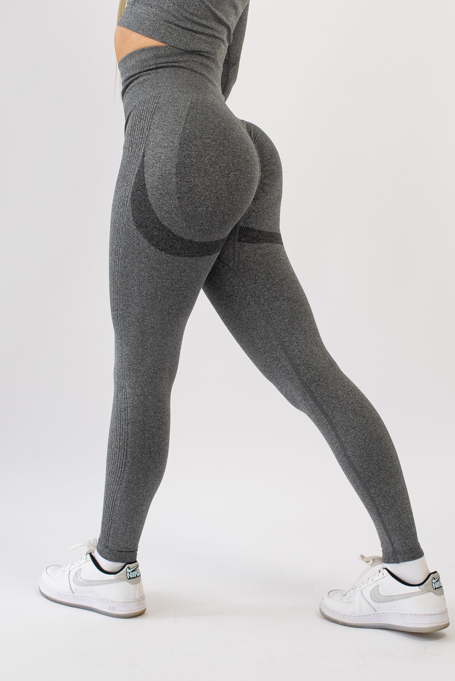 Charcoal Scrunch Leggings High Waisted and Booty Enhancing - House